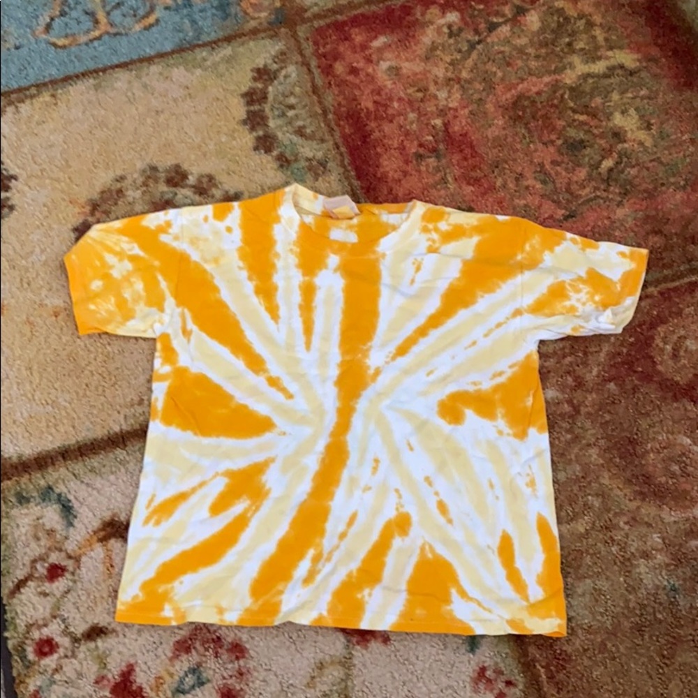 Youth Medium Yellow Tie Dye T-Shirt